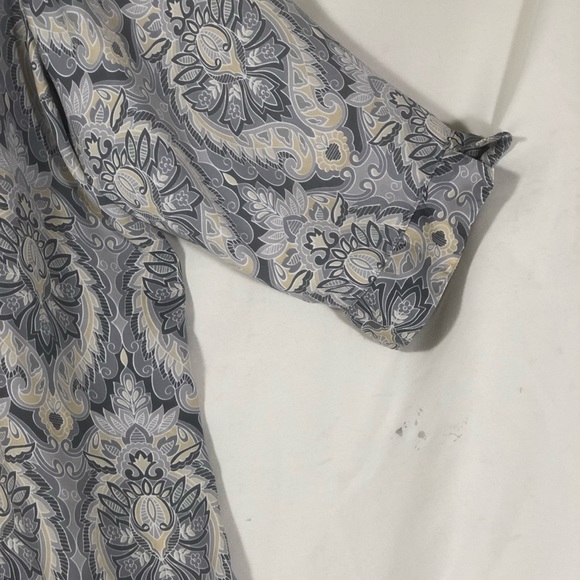 4 for $ 30 Bon Worth blouse gray and soft yellow L - Picture 4 of 6